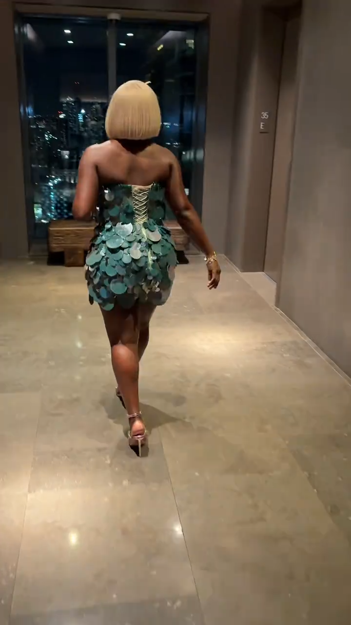 Night Out Iridescent Teal Sequin Mini Dress