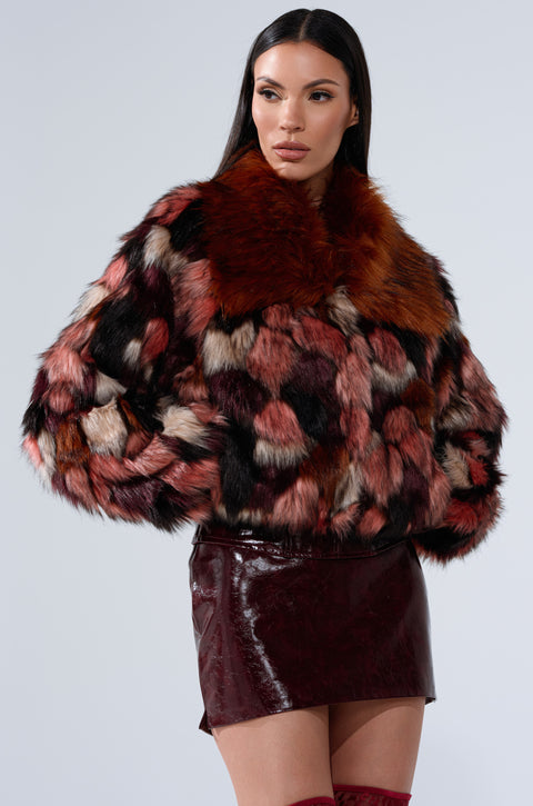 Multi-Tonal Fur Jacket