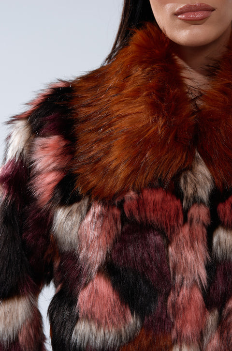 Multi-Tonal Fur Jacket