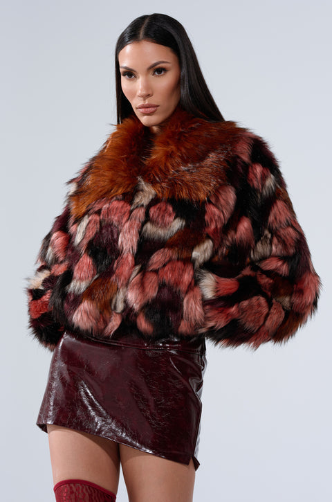 Multi-Tonal Fur Jacket
