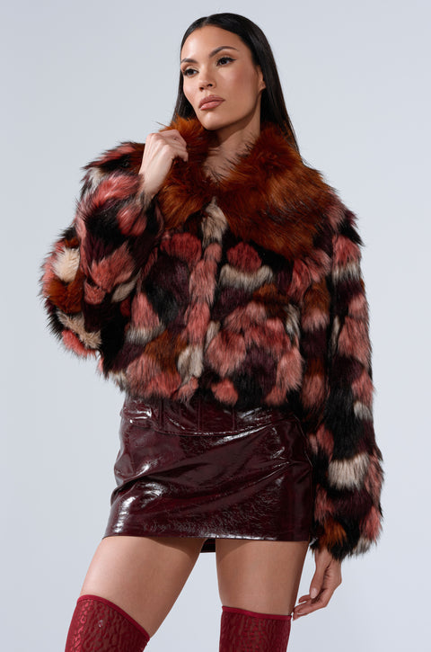 Multi-Tonal Fur Jacket