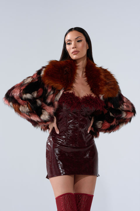 Multi-Tonal Fur Jacket