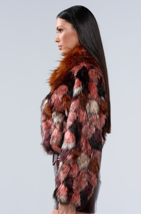 Multi-Tonal Fur Jacket