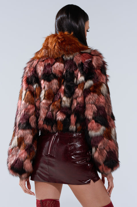 Multi-Tonal Fur Jacket