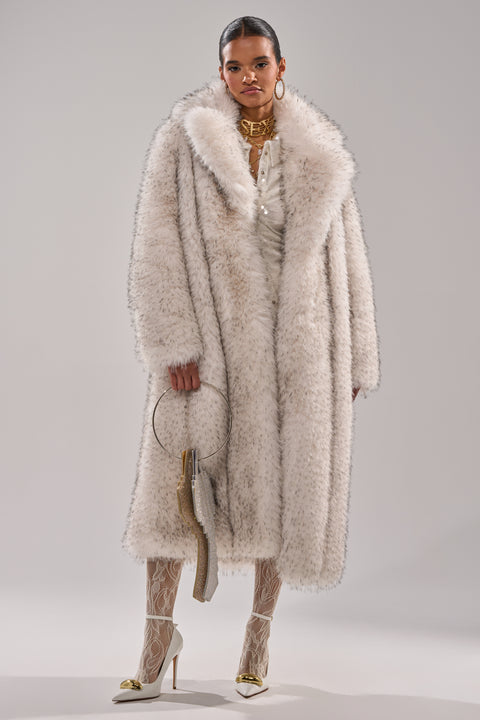 HEAVY ON THE APRES FAUX FUR COAT