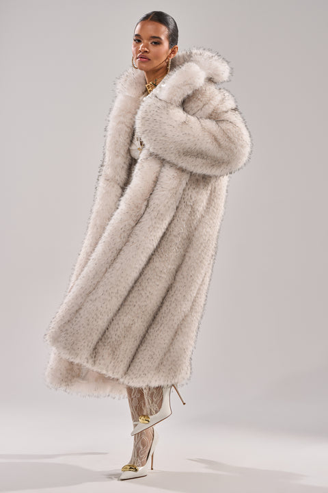 HEAVY ON THE APRES FAUX FUR COAT