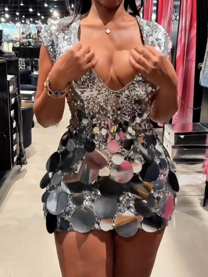 Sequin MINI Dress IN Gold⭐