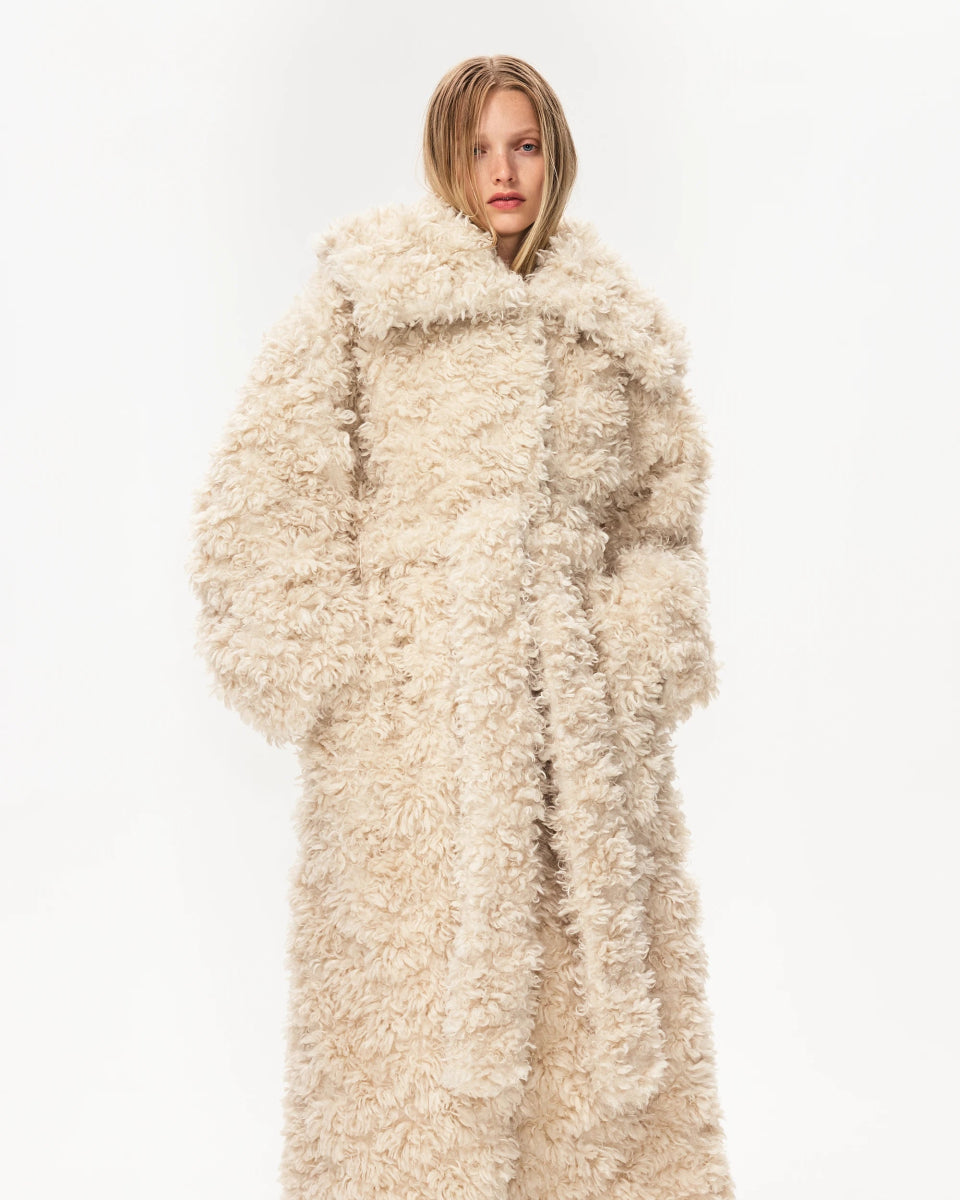 Shaggy Faux Fur Oversized Coat