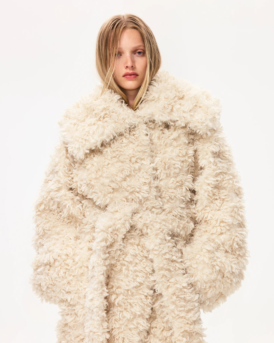 Shaggy Faux Fur Oversized Coat